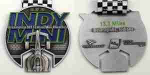 2020 Indy Mini half marathon finisher medal